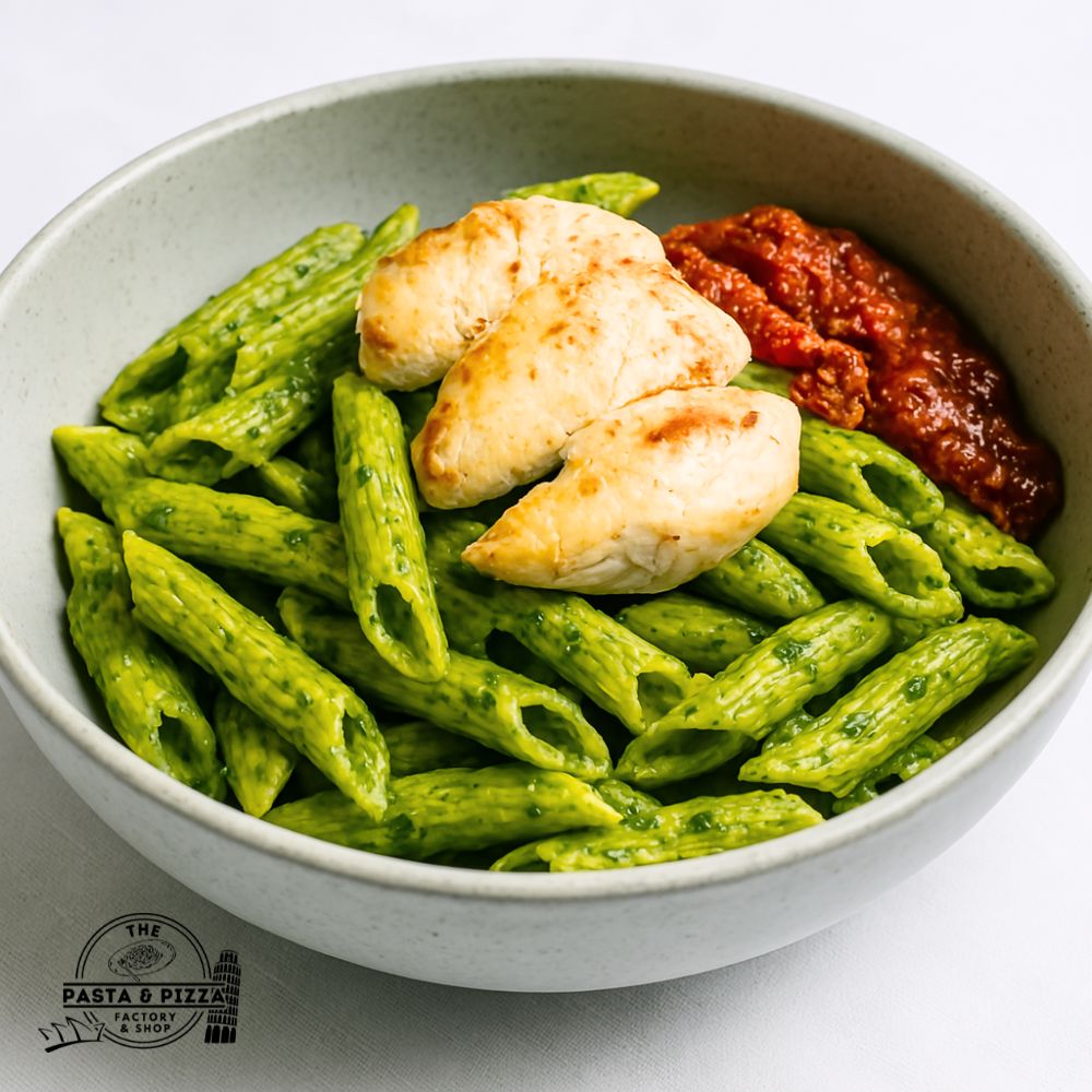 Chicken Pesto Penne with Sundried Tomato