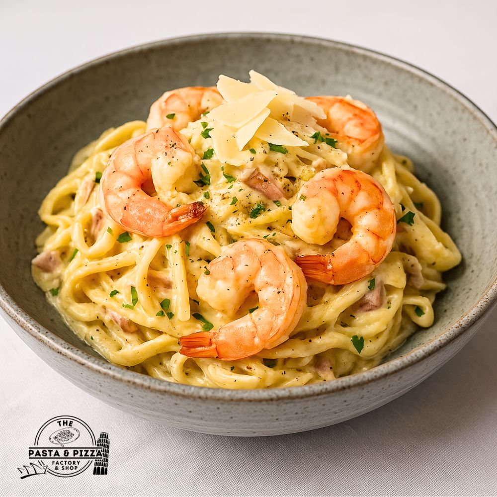 Prawn Fettuccine Carbonara
